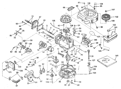 Unit Parts Diagram and Parts List for 143235042  Craftsman Engine