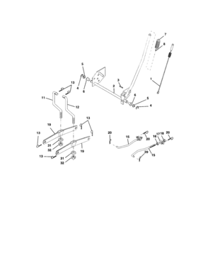 Lift Assembly Diagram and Parts List for 917273758  Craftsman Lawn Tractor