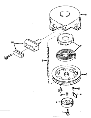 Rewind Starter No. 590420 Diagram and Parts List for 143167022  Craftsman Engine