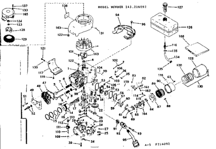 Part Location Diagram of 32223A Craftsman Blower housing