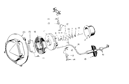 Rewind Starter Diagram and Parts List for 91761401  Craftsman Chainsaw