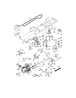 Ground Drive Diagram and Parts List for 917271743  Craftsman Lawn Tractor