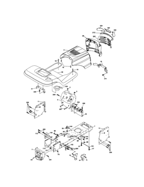 Chassis And Enclosures Diagram and Parts List for 917273752  Craftsman Lawn Tractor