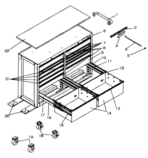 Part Location Diagram of 11080A2-PN Craftsman Tool chest lock