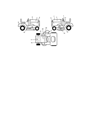 Decals Diagram and Parts List for 917272920  Craftsman Lawn Tractor