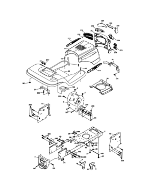 Chassis And Enclosures Diagram and Parts List for 917273812  Craftsman Lawn Tractor