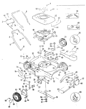 Mower Deck Diagram and Parts List for 13197775  Craftsman Lawn Mower