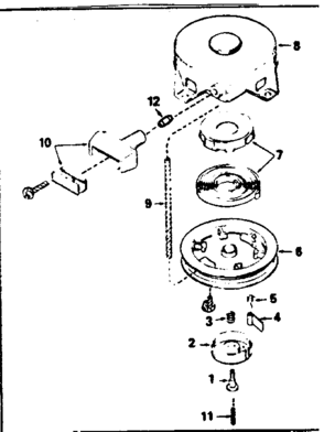 Rewind Starter Diagram and Parts List for 143354282  Craftsman Engine