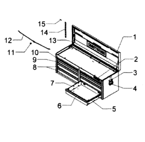 Tool Chest Diagram and Parts List for 70640780  Craftsman Tool Stand & Cart