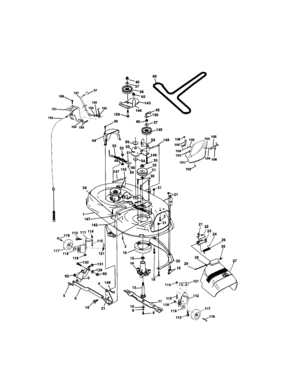 Mower Deck Diagram and Parts List for 917272054  Craftsman Lawn Tractor
