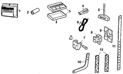 Installation Diagram and Parts List for 13953515SR  Craftsman Garage Door Opener
