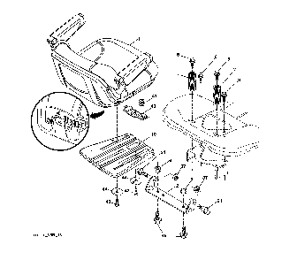 Seat assembly Diagram and Parts List for 960420223  Craftsman Lawn Tractor