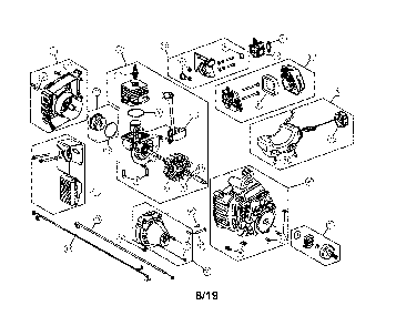Engine assembly Diagram and Parts List for CMXGTAMD25SC  Craftsman Trimmer