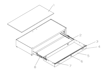 Tool Chest Diagram and Parts List for 706825140  Craftsman Tool Stand & Cart