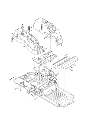 Part Location Diagram of 703-10313-0637 MTD Rear Bracket Support (Rh)