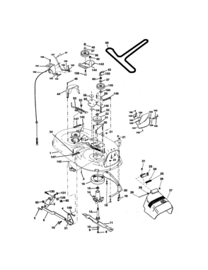 Mower Deck Diagram and Parts List for 917272681  Craftsman Lawn Tractor