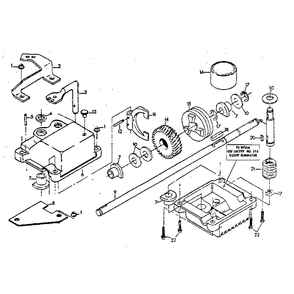 Gear Case No. 86617 Diagram and Parts List for 917374510 1980'S MODEL Craftsman Lawn Mower