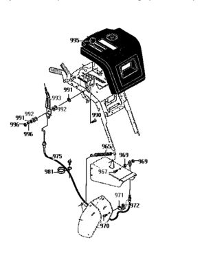 Remote Chute Assembly Diagram and Parts List for 536886390  Craftsman Snow Blower