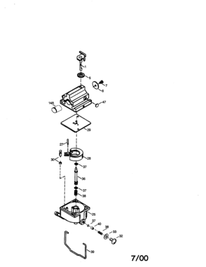 Carburetor 640020b Diagram and Parts List for 143640020B  Craftsman Lawn Mower
