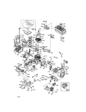 4-cycle Engine Diagram and Parts List for 143049001  Craftsman Engine