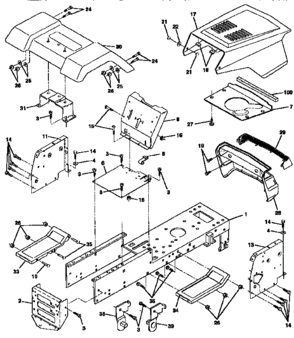 Chassis And Enclosures Diagram and Parts List for 917257622  Craftsman Engine