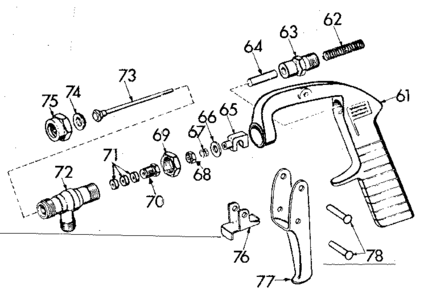 Hand Gun Diagram and Parts List for 471446260  Craftsman Pressure Washer
