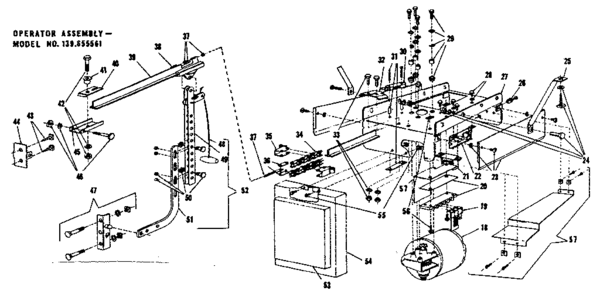 Part Location Diagram of 37J7 Craftsman Chassis