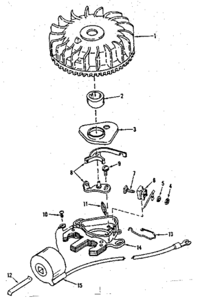 Magneto (tecumseh-syncro) Diagram and Parts List for 14341301  Craftsman Engine