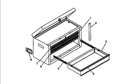 Unit Parts Diagram and Parts List for 706657770  Craftsman Tool Stand & Cart