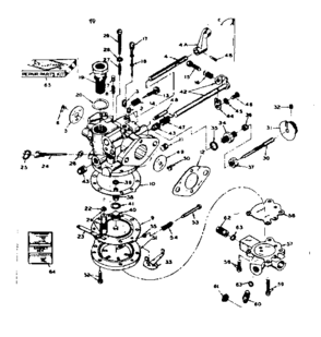 Tillotson Carburetor Diagram and Parts List for 91760002  Craftsman Chainsaw