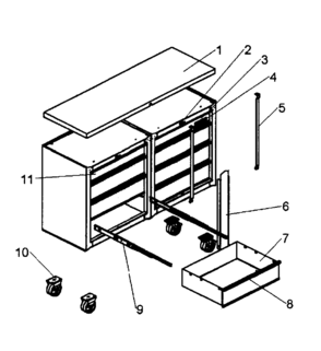 Part Location Diagram of 14933-EBK Craftsman Lock bar