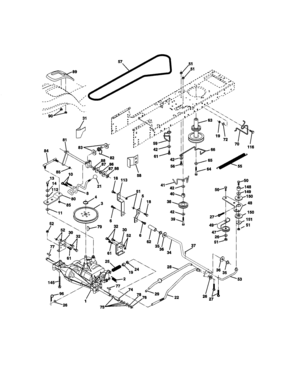 Ground Drive Diagram and Parts List for 917270770  Craftsman Lawn Tractor