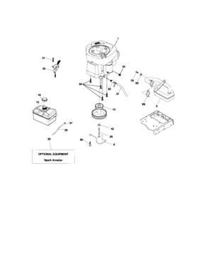 Engine Diagram and Parts List for 917276630  Craftsman Lawn Tractor