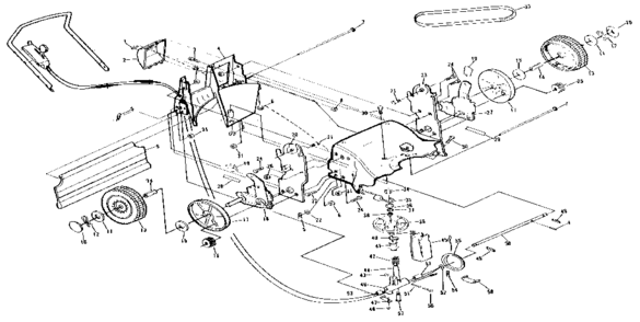 Drive Assembly Diagram and Parts List for 917372440  Craftsman Lawn Mower