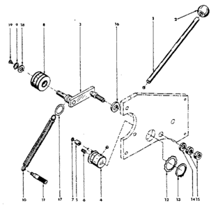 Tensioning Roller Diagram and Parts List for 5492892  Craftsman Lathe