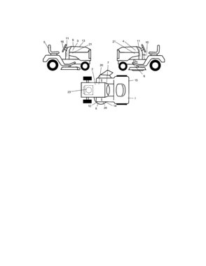 Decals Diagram and Parts List for 917273623  Craftsman Lawn Tractor