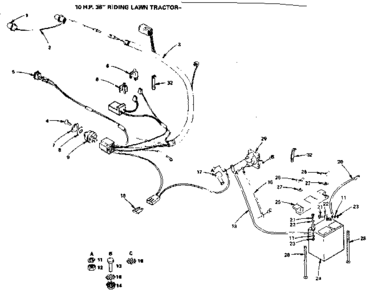 Electrical Diagram and Parts List for 917255725  Craftsman Lawn Tractor