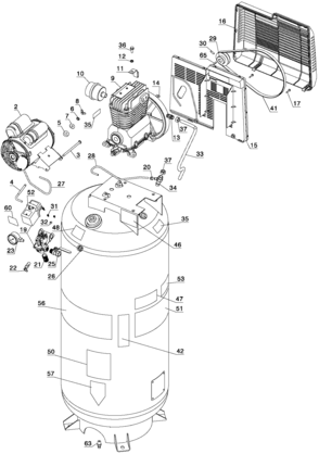 Default Diagram and Parts List for 919-18419 Type 2 Craftsman Compressor
