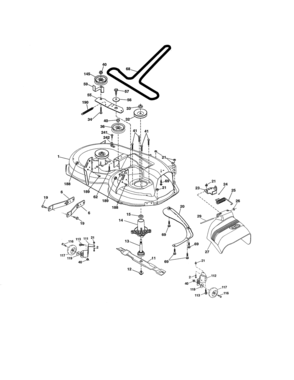 Mower Deck Diagram and Parts List for 917991390  Craftsman Lawn Tractor