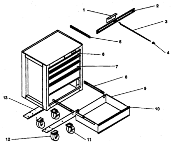 Part Location Diagram of M4566 Craftsman Tool chest lock
