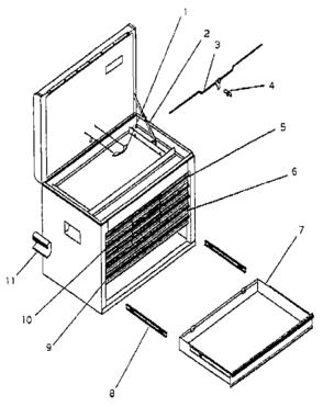 12 Drawer Drop Front Chest Diagram and Parts List for 706657520  Craftsman Tool Stand & Cart