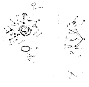 Carburetor 631755 Diagram and Parts List for 143234162  Craftsman Engine