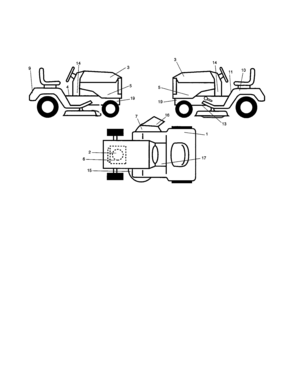 Decals Diagram and Parts List for 917277331  Craftsman Lawn Tractor