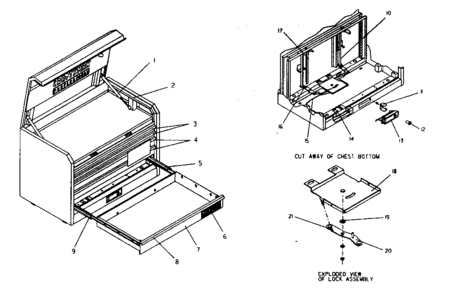 Tool Chest Diagram and Parts List for 706600150  Craftsman Tool Stand & Cart