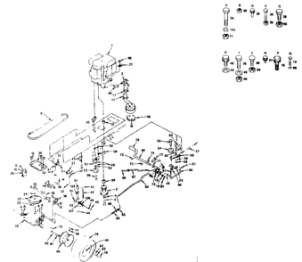 Drive Diagram and Parts List for 917255741  Craftsman Lawn Tractor