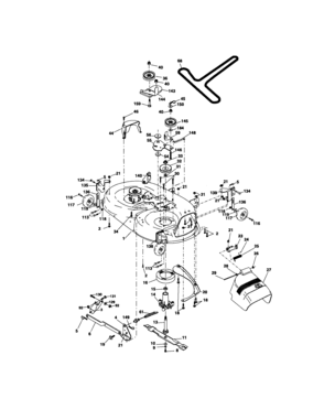 Mower Deck Diagram and Parts List for 917275670  Craftsman Lawn Tractor