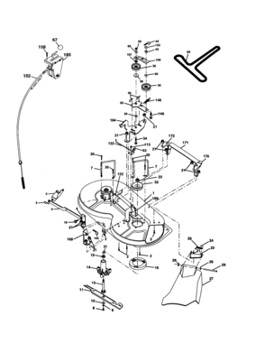 Mower Diagram and Parts List for 917278011  Craftsman Lawn Tractor