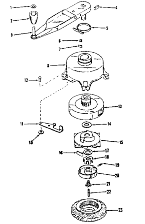 No-pull Starter No. 590357 Diagram and Parts List for 143123021  Craftsman Engine