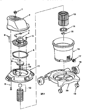 Unit Diagram and Parts List for 113177370  Craftsman Filters & Accessories
