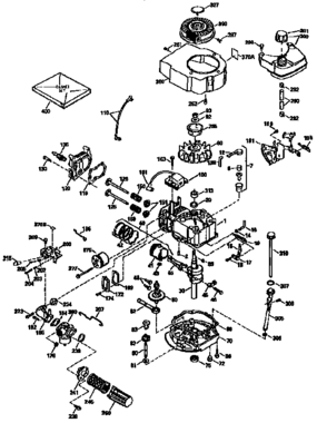 Replacement Parts Diagram and Parts List for 143954022  Craftsman Engine